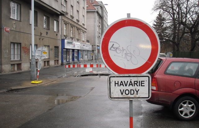 Havárie vody, zdroj D. Kopačková, redakce