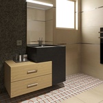Sálavé topné panely jsou zároveň i designovým doplňkem, například v koupelně.