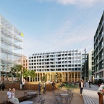 Pohled na nové náměstí v centrální části dostavby 4. kvadrantu, tým 20: Benthem Crouwel Architects (NL) + OVA (ČR), zdroj: ONplan