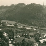 Historické foto železniční budovy Brandýs nad Orlicí z roku 1937. Foto: Sbírka Luďka Čady