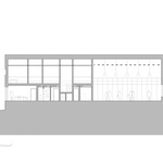 Řez podélný. Zdroj: STUDIO MIMOSA ARCHITEKTI