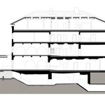 Řez podélný. Zdroj: STUDIO ATELIER ŠTĚPÁN