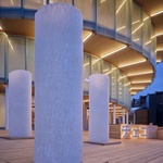 Český pavilon, pohled jihozápadní večerní. Foto: BoysPlayNice