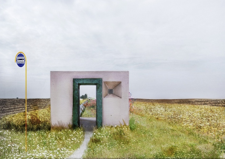 I takhle by mohla vypadat autobusová zastávka v rámci dopravní infrastruktury pietního biocentra (Archiv Blanky Solár)