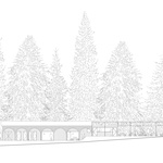 Pohled jižní. Zdroj: STUDIO MJÖLK ARCHITEKTI Pohled jižní. Zdroj: STUDIO MJÖLK ARCHITEKTI