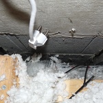 Zateplení střechy, není napojena parozábrana. Foto: Martina Hepnerová Zateplení střechy, není napojena parozábrana. Foto: Martina Hepnerová