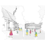 Skica objektů. Zdroj: STUDIO CHYBIK + KRISTOF Skica objektů. Zdroj: STUDIO CHYBIK + KRISTOF