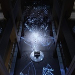 Minimalistická a přesto WOW vánoční instalace z Japonska. Foto: Daisuke Ohki