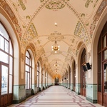 Secesní architektura Josefa Fanty a modernizace nádražní budovy v Praze. Zdroj: Správa železnic, DigiTry Art Technologies