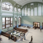 Secesní architektura Josefa Fanty a modernizace nádražní budovy v Praze. Zdroj: Správa železnic, DigiTry Art Technologies