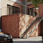 Bočnicové kombinované exteriérové schodiště INDUSTRY. Foto: JAP FUTURE