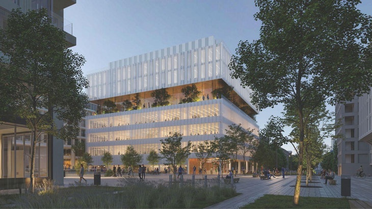 Vizualizace vítězného návrhu budovy VŠCHT. Zdroj: Mangoshake