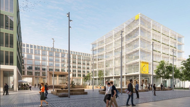 Vizualizace vítězného návrhu budovy VŠCHT. Zdroj: Mangoshake