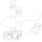 Axonometrie. Zdroj: STUDIO MJÖLK ARCHITEKTI Axonometrie. Zdroj: STUDIO MJÖLK ARCHITEKTI