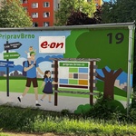 Malba na trafostanici v Brně-Bystrci vznikla ve spolupráci s iniciativou #PripravBrno. Zdroj: E.ON Česká republika, s.r.o. Malba na trafostanici v Brně-Bystrci vznikla ve spolupráci s iniciativou #PripravBrno. Zdroj: E.ON Česká republika, s.r.o.