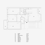 Půdorys původního stavu, varianta 01. Zdroj: STUDIO RDTH architekti