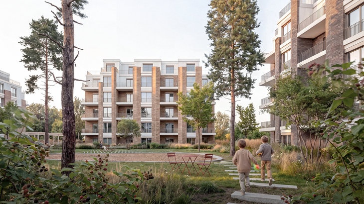 Ecocity Malešice, Nová obytná lokalita v&nbsp;Praze 10 z&nbsp;architektonické soutěže. Foto: JRD