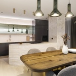 Soukromý interiér – propojený prostor / Apartmán v srdci Prahy, byt 4+KK v ul. Pařížská, Adam Rapák, VIMISLICKI ELEVATORS s.r.o., Foto: Tino Kuskunis