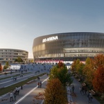 DD aréna. Vizualizace: Dousek-Záborský, OV architekti