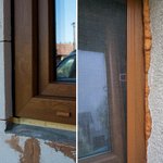 Správné a chybné provedení připojovací spáry mezi oknem a nosnou stěnou