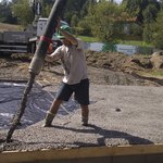 Realizace betonové základové desky - Čerpání betonu