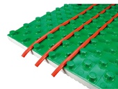 Izolační deska pro podlahové vytápění s montážními výstupky, systém GIACOKLIMA