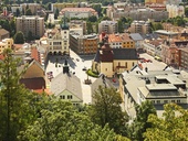 Náchod - Masarykovo náměstí pohled ze zámku
