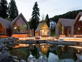 Lázeňské sauny architekti zpracovali jako malou vesničku