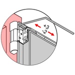 Seřízení svěšeného okna pomocí horního pantu Zdroj: DAFE-PLAST