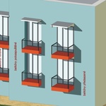 Typy balkónů krakorcovitě vyložených