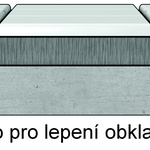 Běžné lepidlo pro lepení obkladu a dlažby