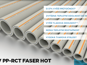 FV PP-RCT Faser HOT, odolná trubka vyztužená skelným vláknem vyvinutá pro rozvody teplé vody a topení