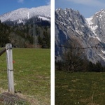Rezavý ostnatý drát na rakouských pastvinách svou patinou paradoxně „prorostl“ do rázu horské krajiny…