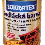 SOKRATES Sedlácká barva - krycí barva na bázi modifikované fermeže s olejem ve vodě.