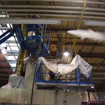 Se zdvižnou plošinou parní čištění postupuje velmi rychle díky velkému dosahu proudu čistící páry.