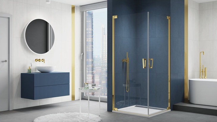 Sprchové kouty a Walk-in zástěny CADURA GOLD LINE v atraktivní zlaté barvě